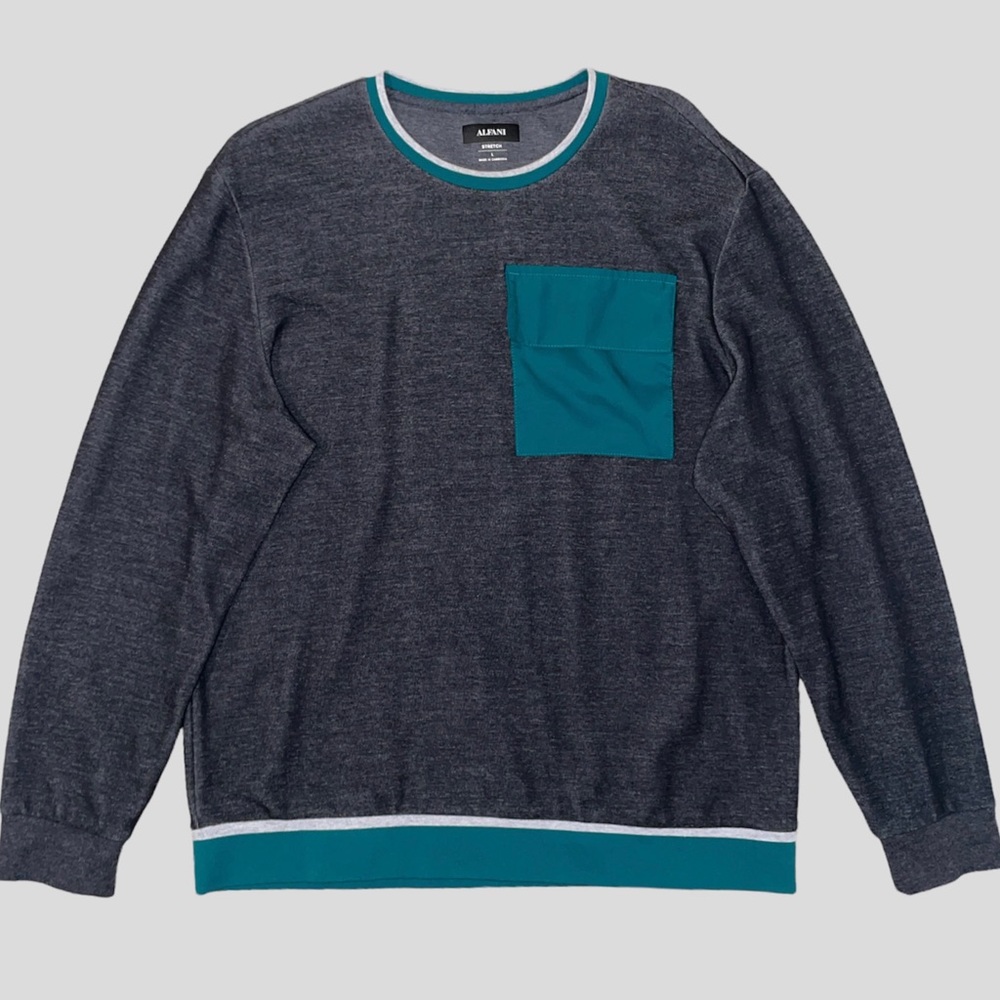 Alfani Men’s Heathered Pocket Crew Sweatshirt